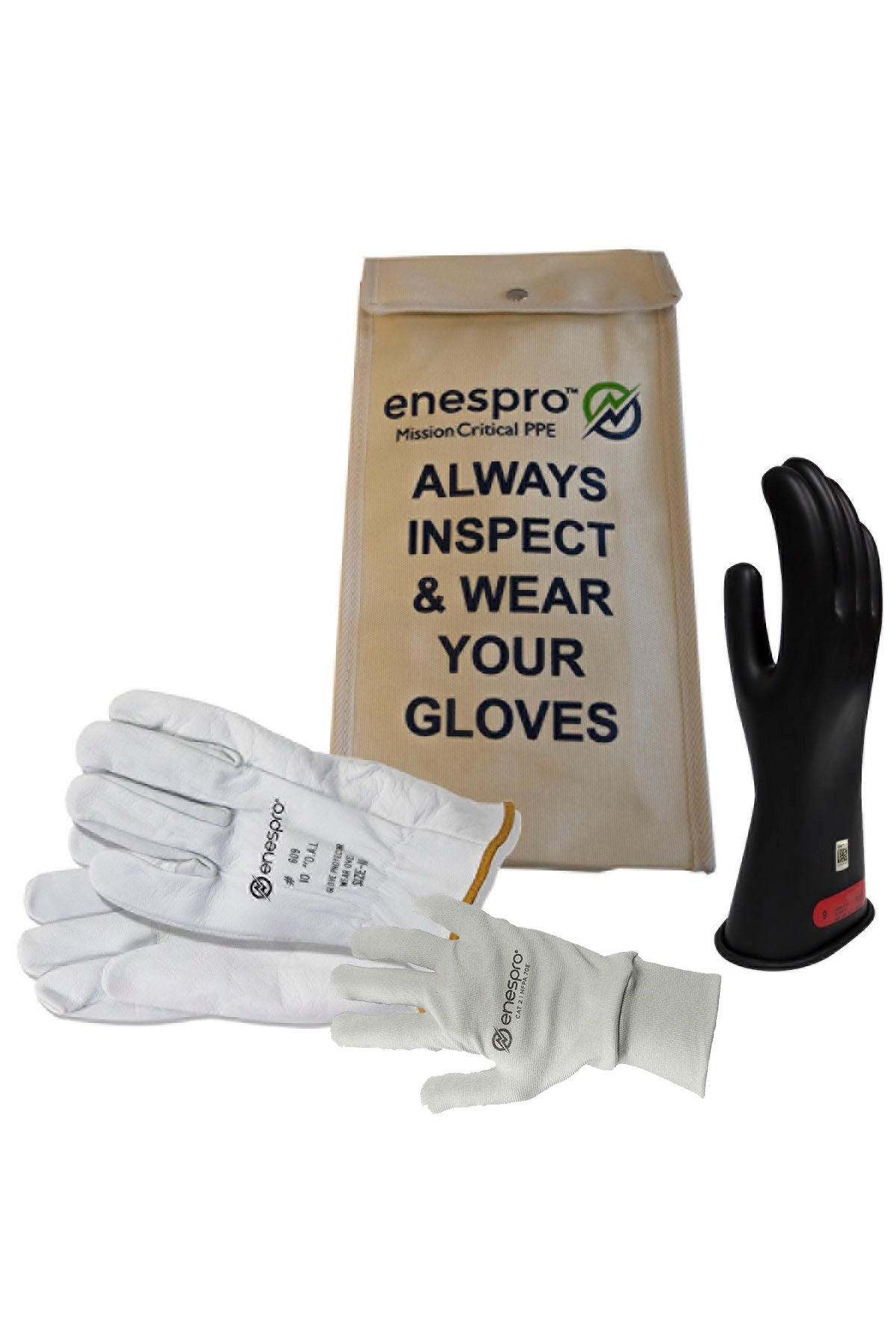 Enespro Class 0 Voltage 11" Glove Kit with FR Liner Glove