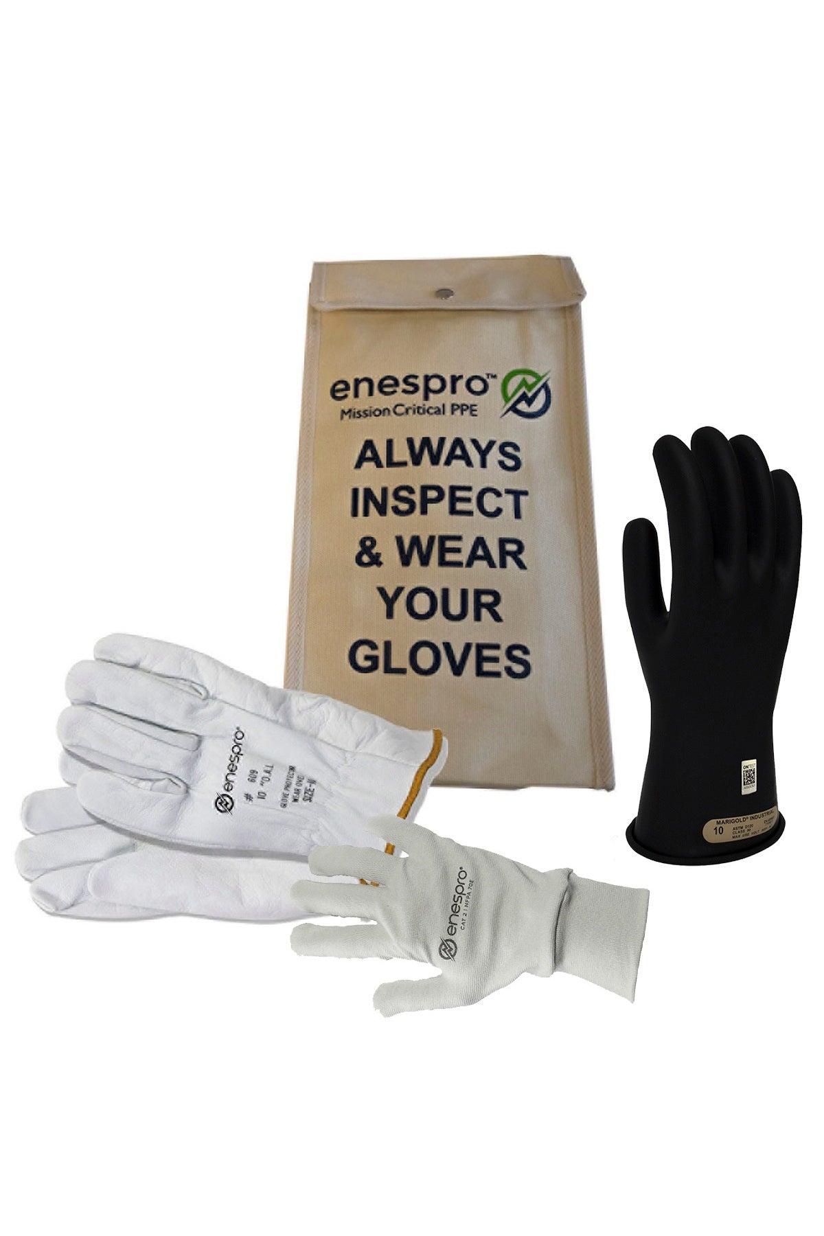 Enespro Class 00 Voltage 11" Glove Kit with FR Liner Glove
